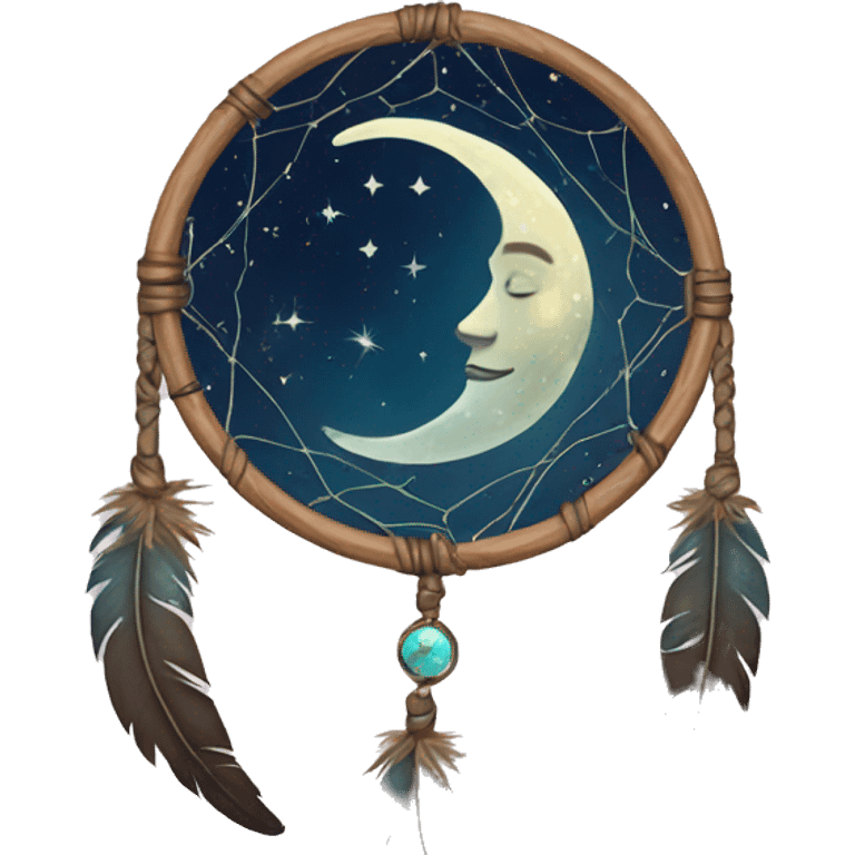 moon-and-stars-dreamcatcher emoji