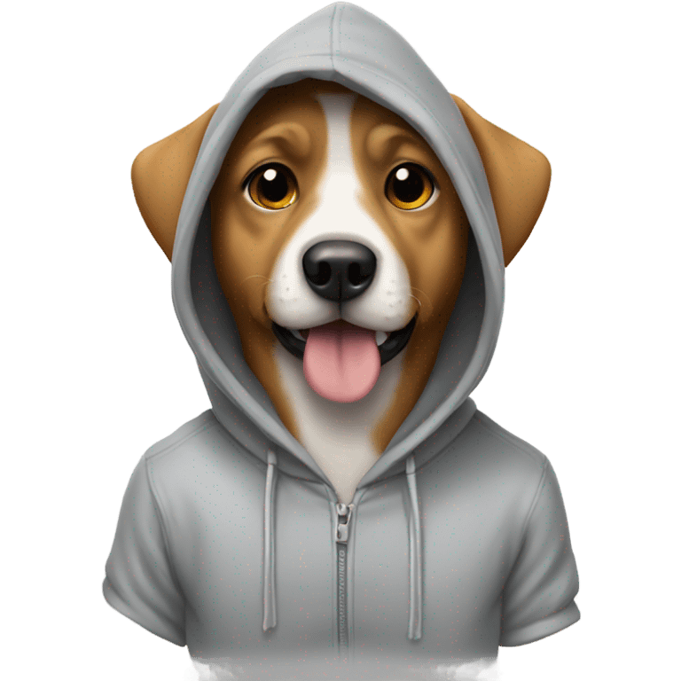 Dog wearing a hoodie  emoji