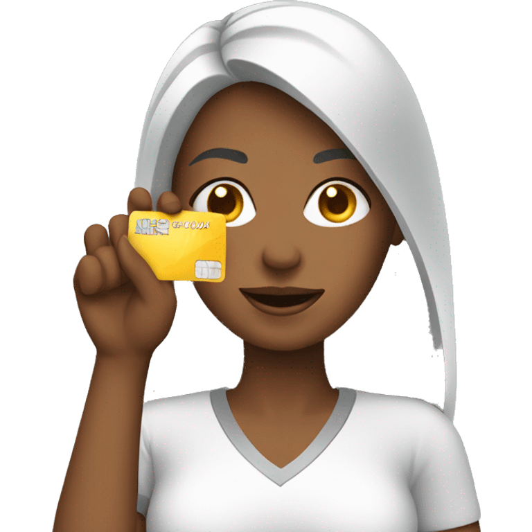 Women holding a Credit card  emoji