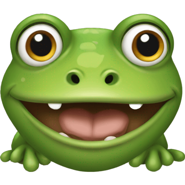 a frog with a dog face emoji