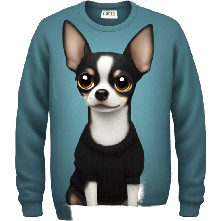 Black chihuahua sweater emoji