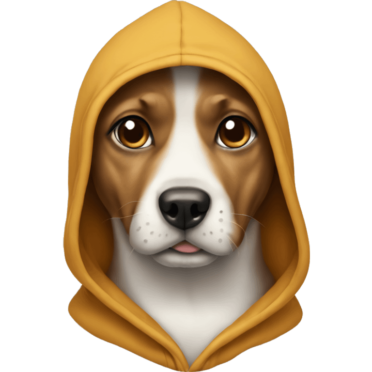 Dog wearing a hoodie emoji