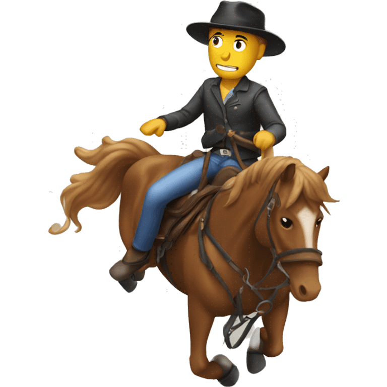 Awful horse ride  emoji