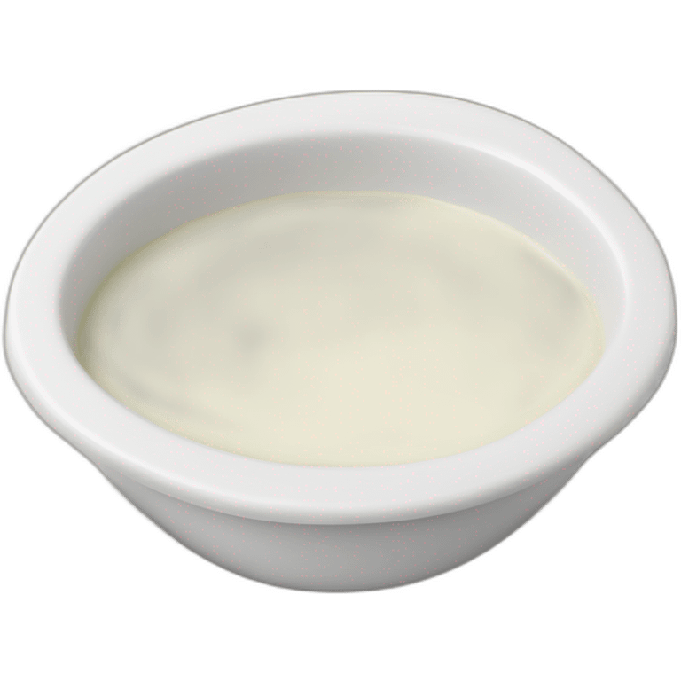 white sauce in a dipping dish emoji