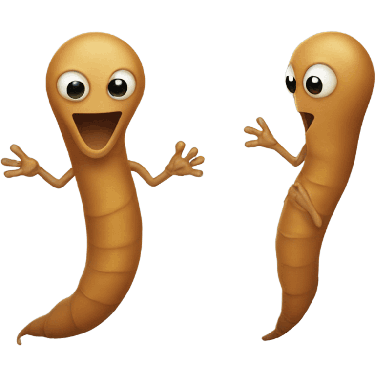 Flat worm man emoji