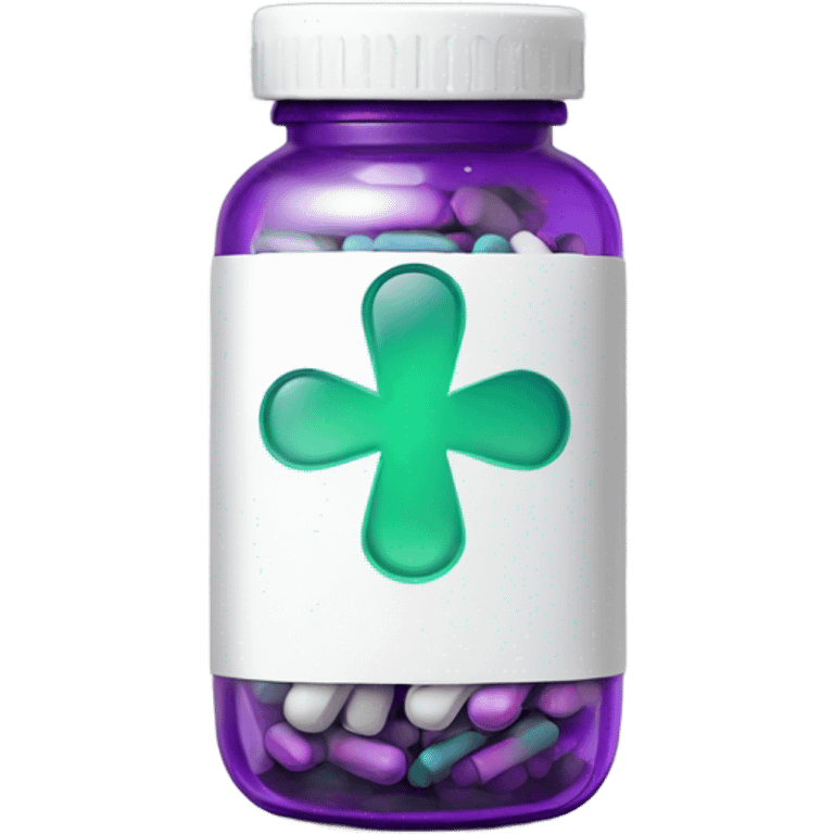 Pill bottle with "Rx" symbol emoji