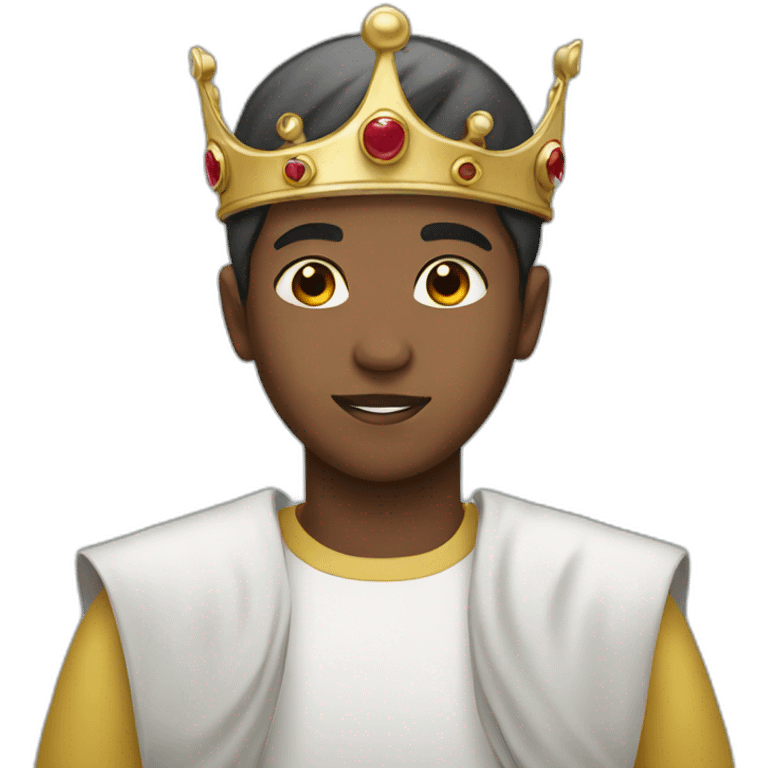 Muslim boy with crown emoji