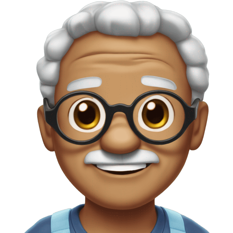 Reuben from lilo and stitch with grandpa black glasses  emoji