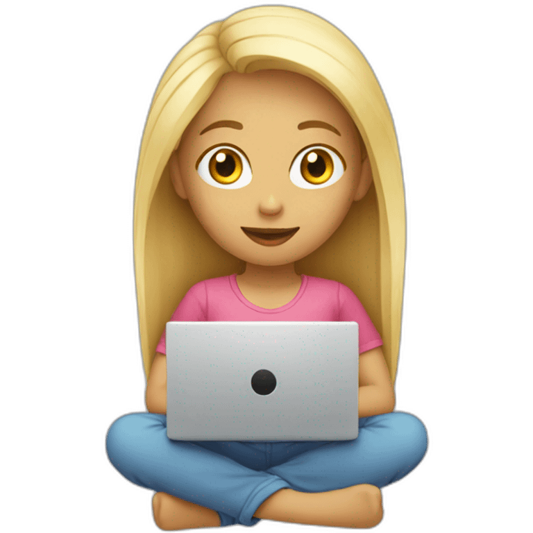 Rubia con laptop emoji