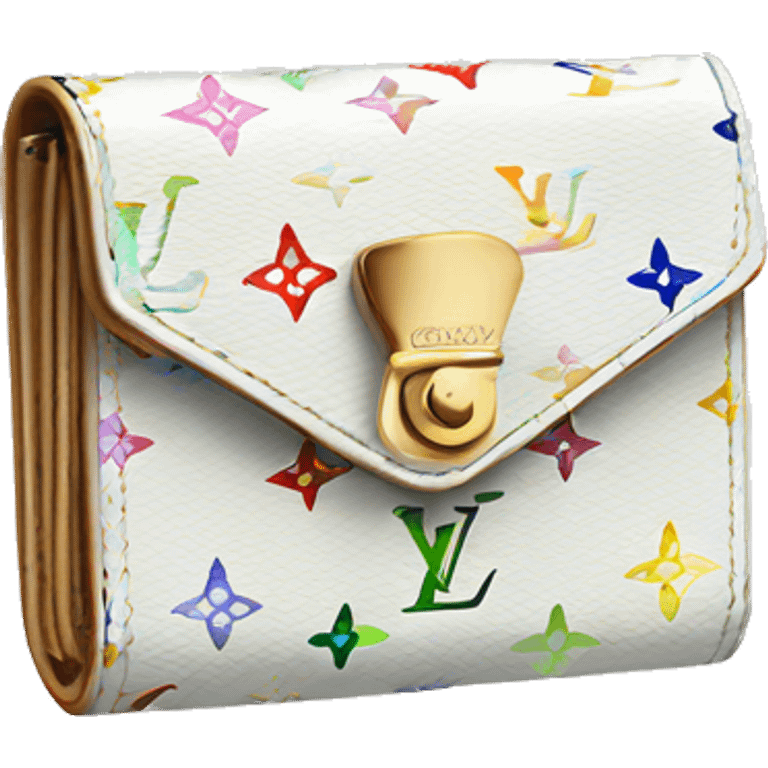 white louis vuitton wallet  emoji