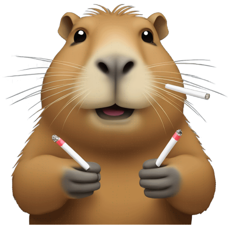 Capybara smoking emoji