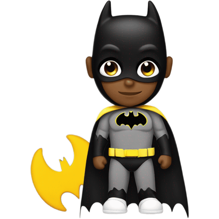 Boy with batman s emoji