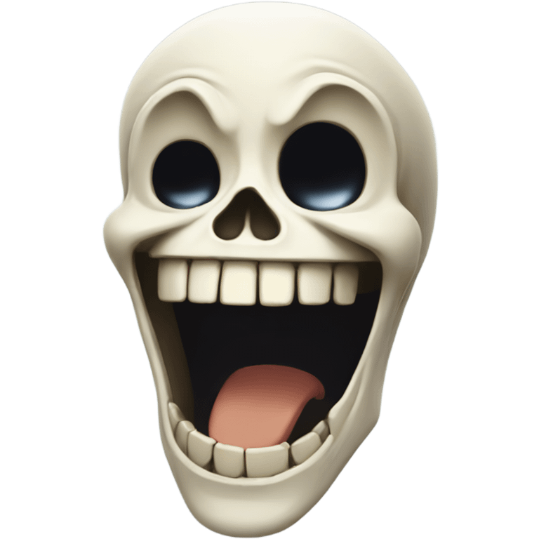 Skeleton laughing  emoji