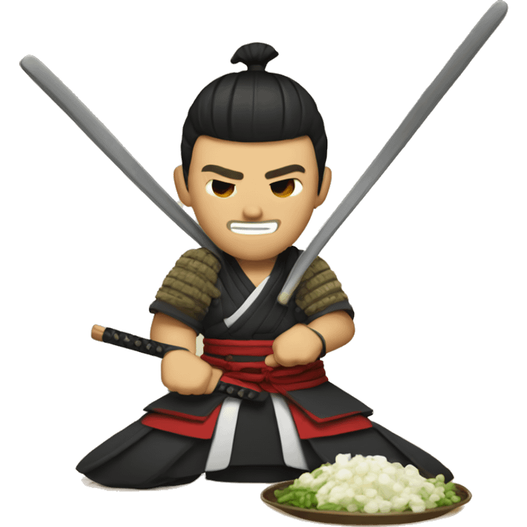 Samurai Cutting Onions emoji