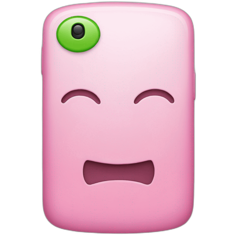 pink green smartphone emoji