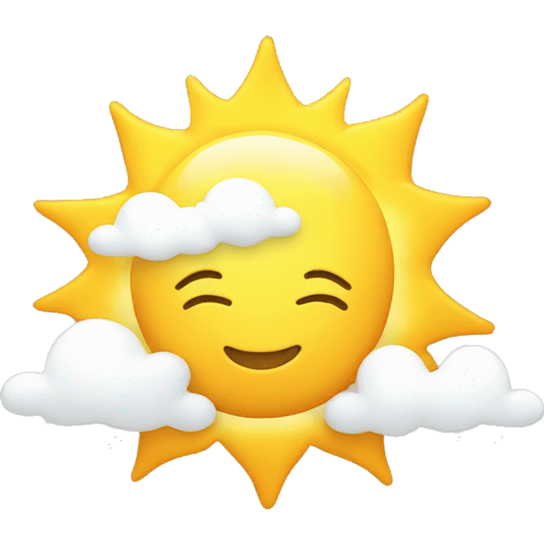 Un soleil qui dort sur un nuage  emoji