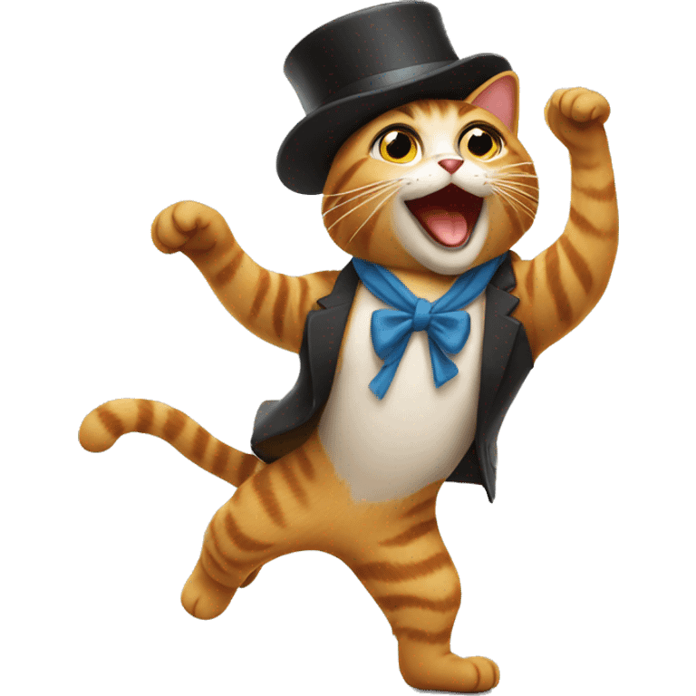 Cat Dancing with Hat emoji