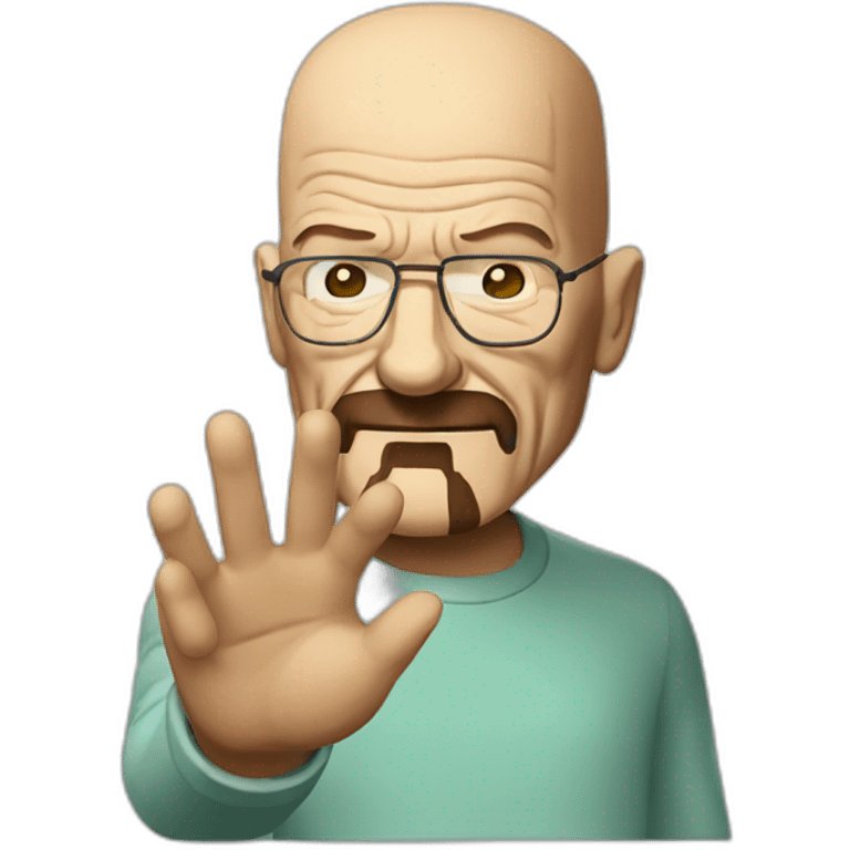 walter white waving emoji