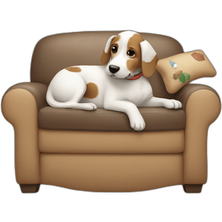 Dog watching tv emoji