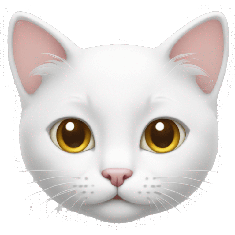 white cute cat face emoji