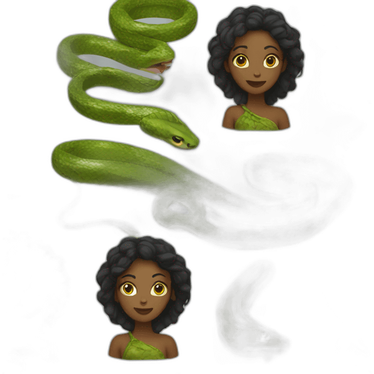 black woman as a snake emoji