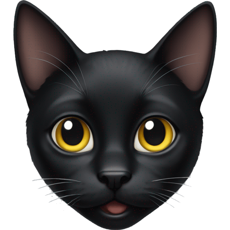 black cat blep emoji