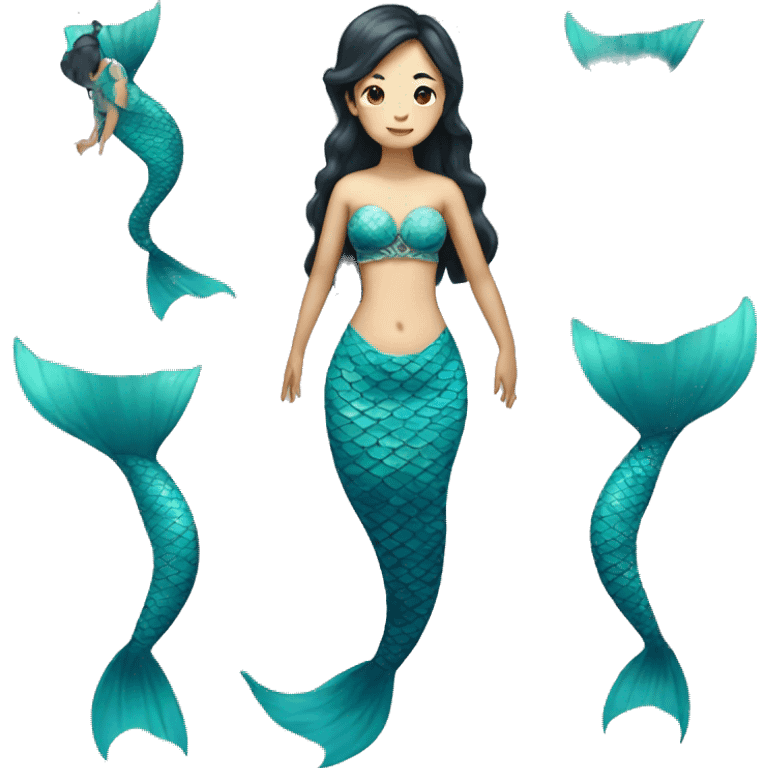 full body chinese mermaid emoji