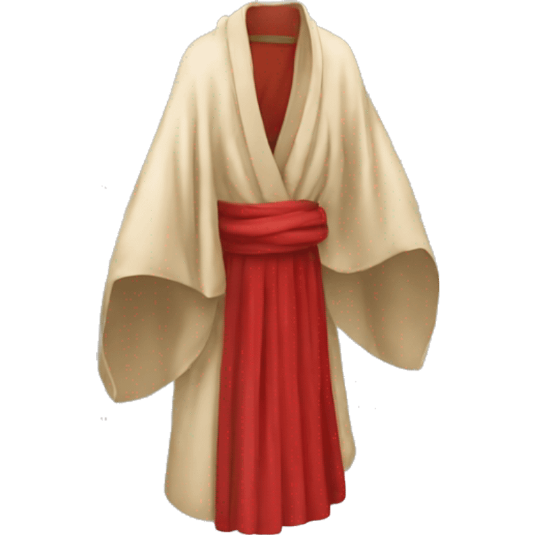 an ancient robe toge with a red drape piece of clothes item only emoji