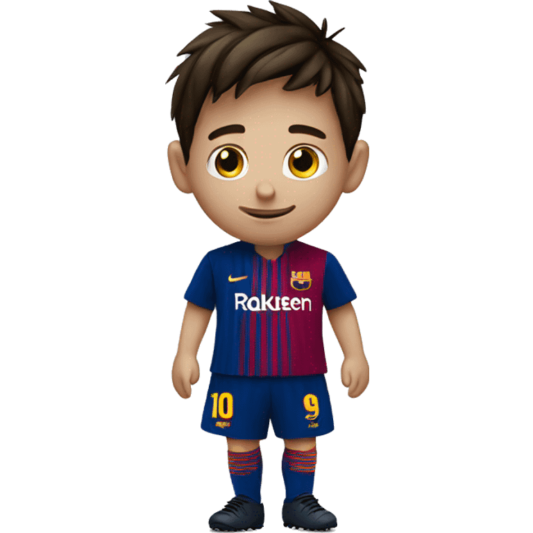 niño con messi emoji