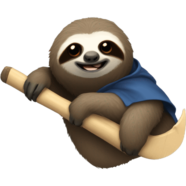 Sloth with a bat emoji