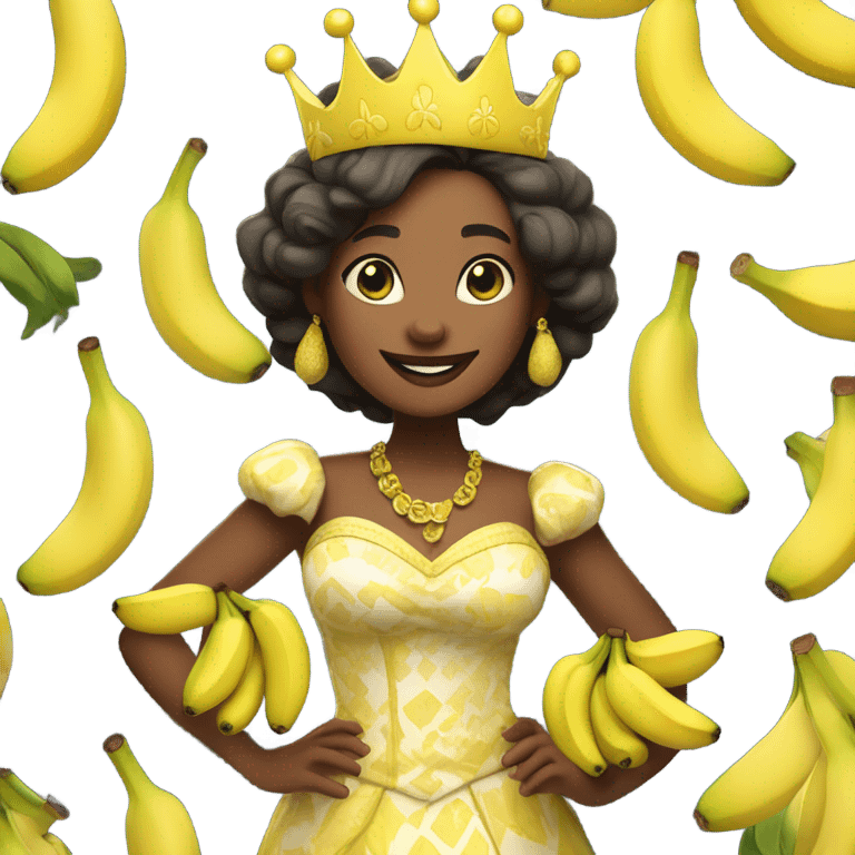 Chunky banana princess emoji