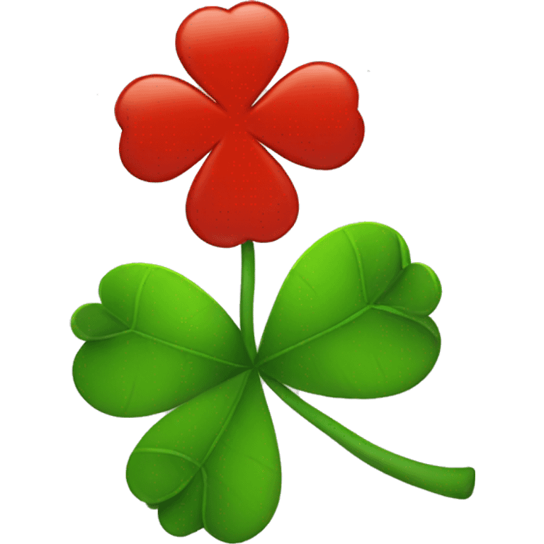 make a clover that is red emoji