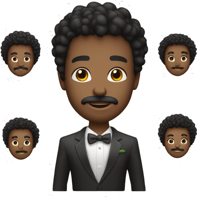 Kannú da nigeria Cabelo preto, Curto do lado e alto na parte de cima e sem bigode emoji