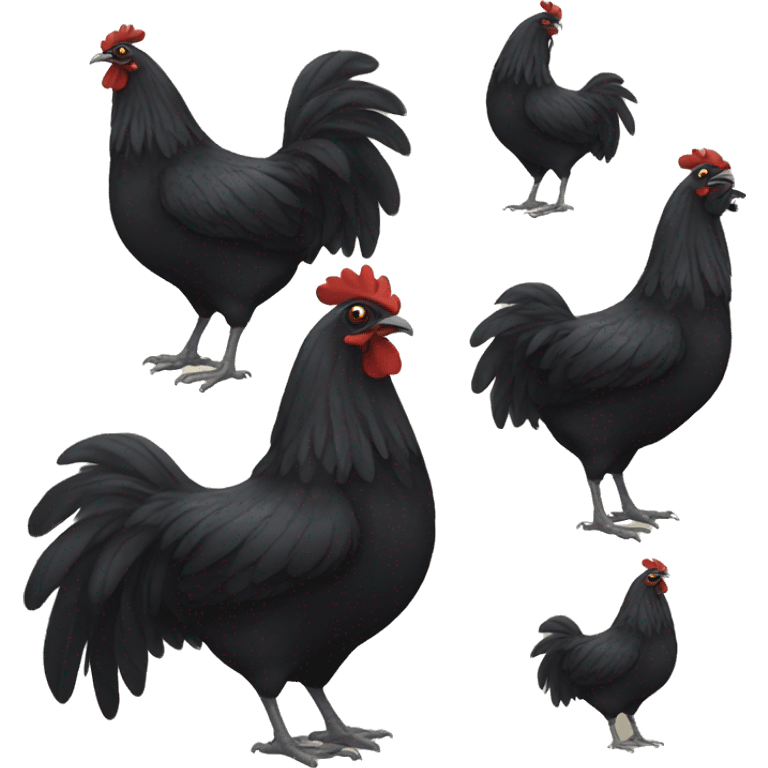 Black chicken emoji