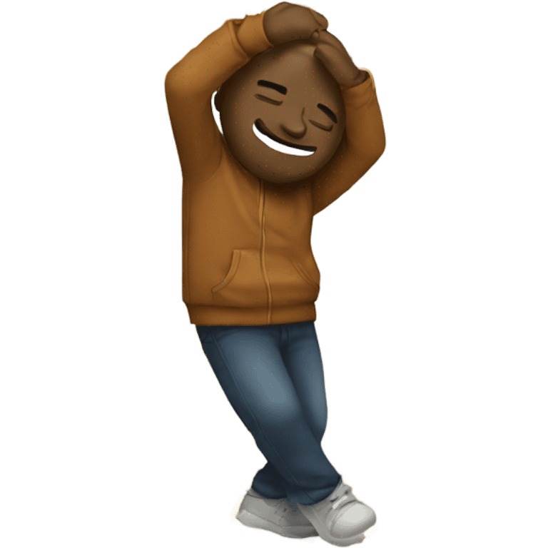 Emoji doing the dab emoji