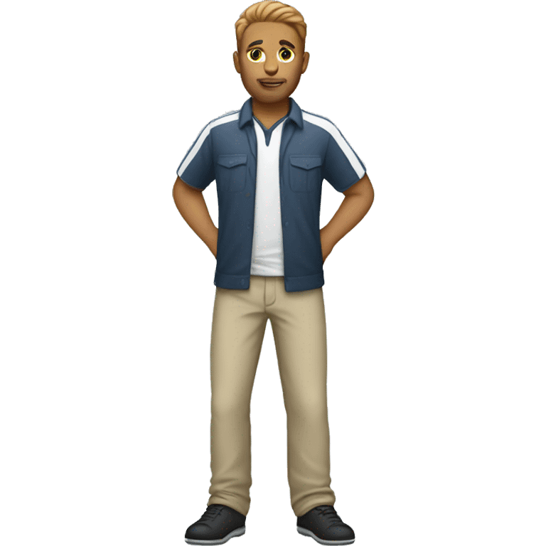 White casual team manager standing emoji