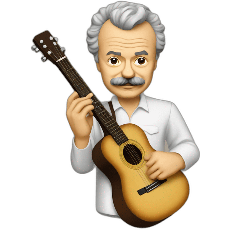 george brassens avec guitare emoji