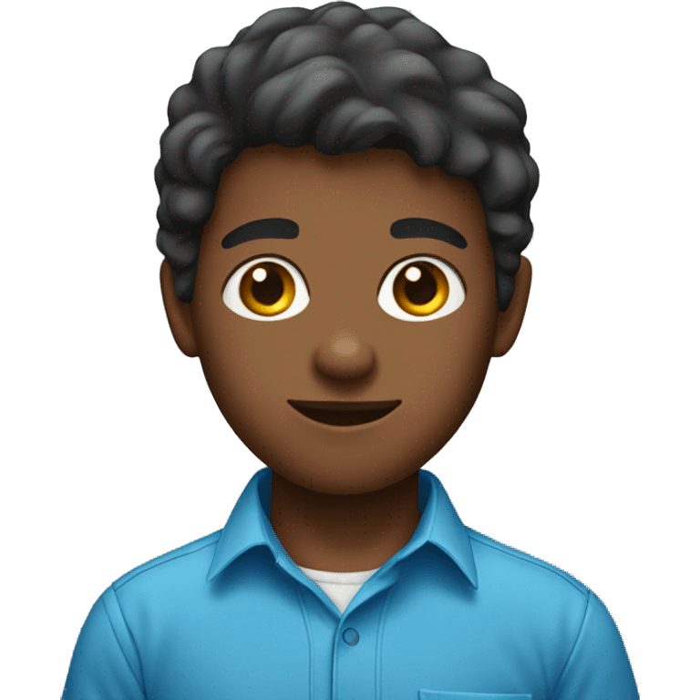 blue shirt boy portrait emoji