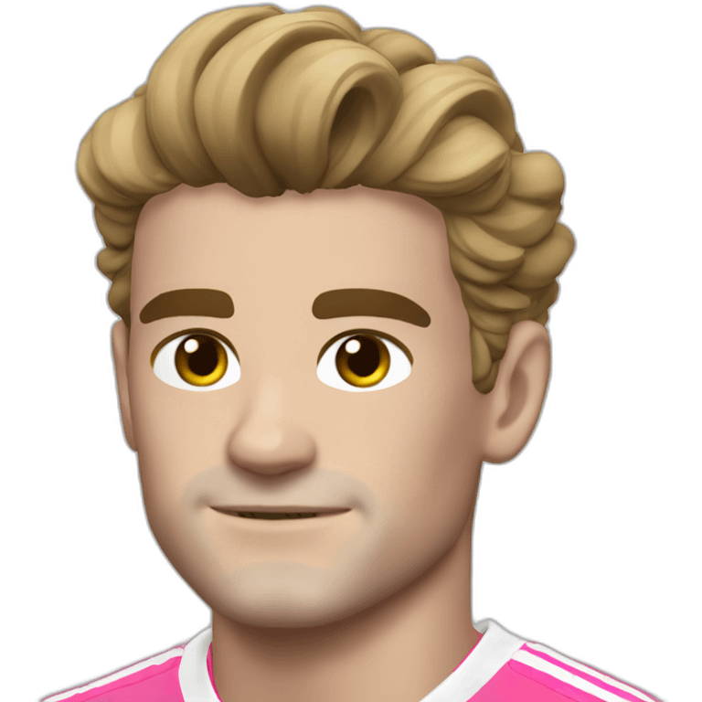 Griezmann cheveux rose emoji