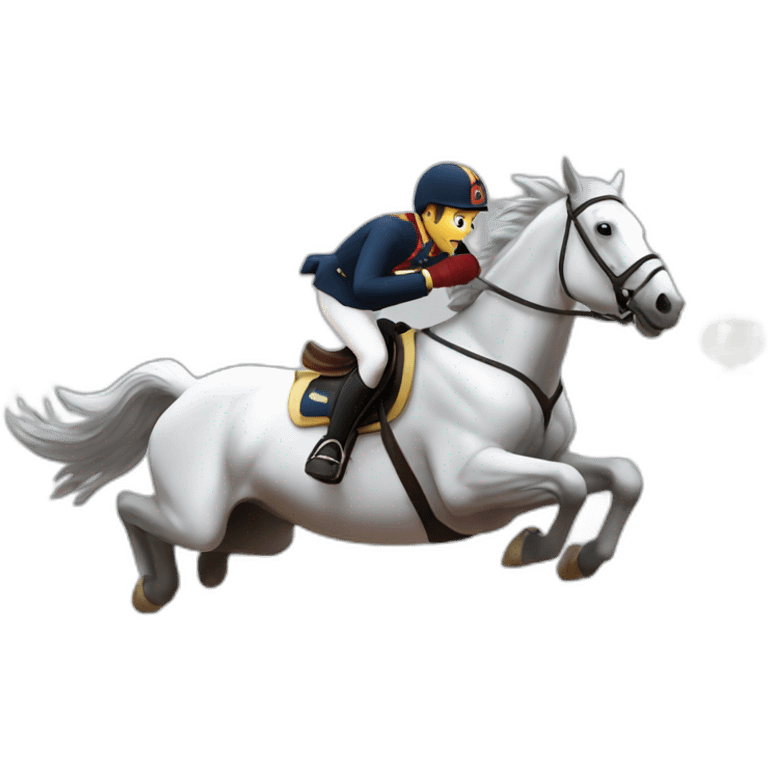 Cheval saut d'obstacles emoji