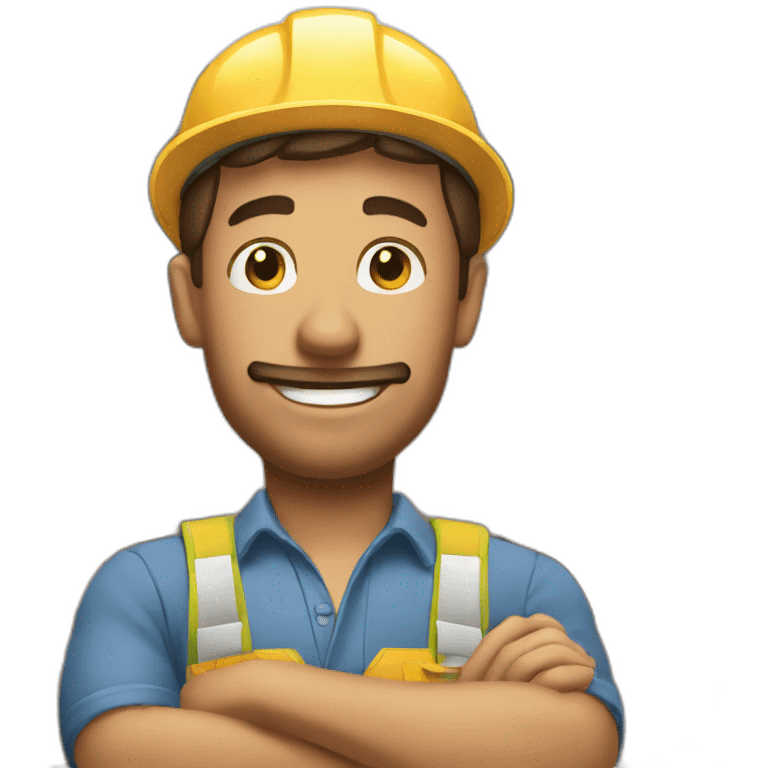 Man building house emoji