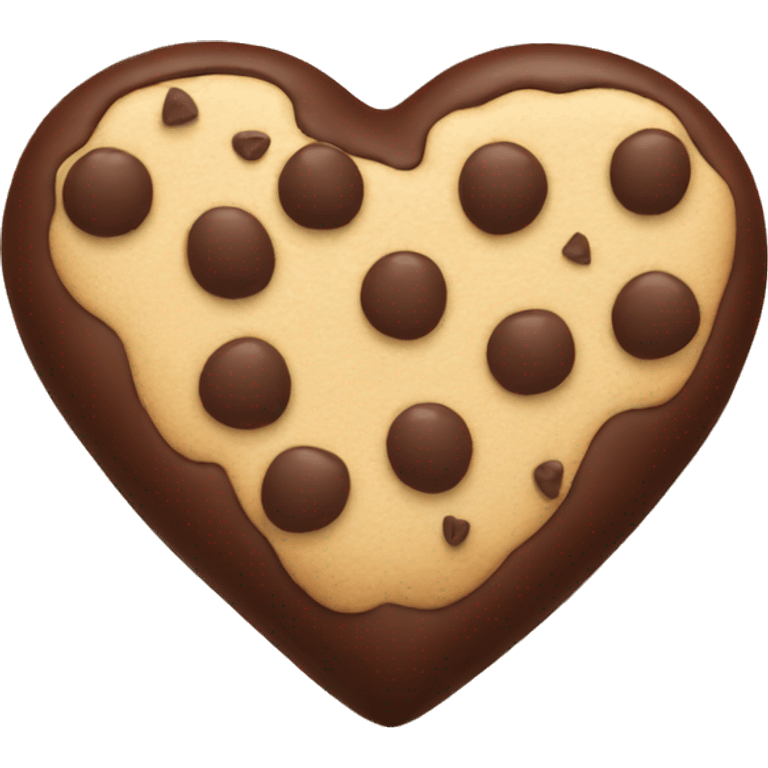 Chocolate chip heart  emoji