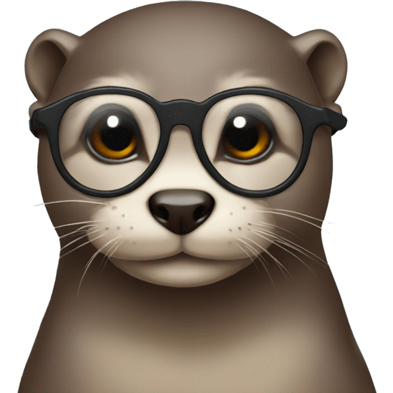 Otter with glasses emoji