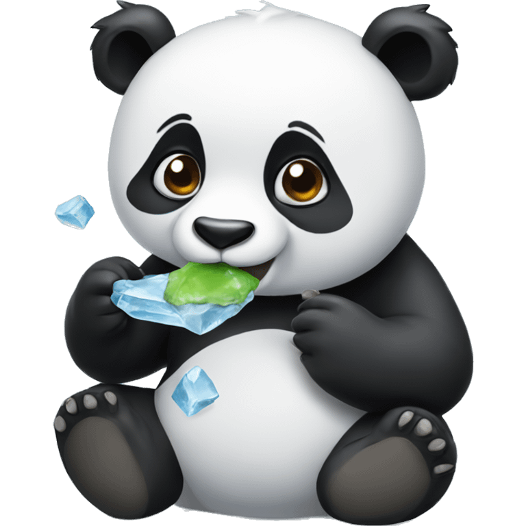 Panda eating ice  emoji