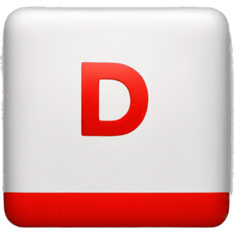 letter D in red box/square emoji