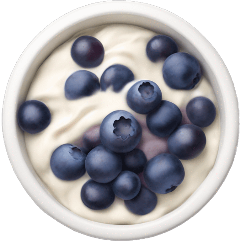 yoghurt bowl with grapes and blueberries emoji