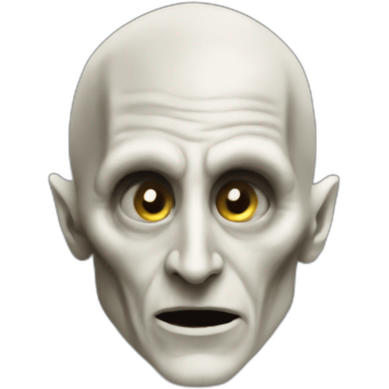 Voldemort looking for his nose un his face emoji