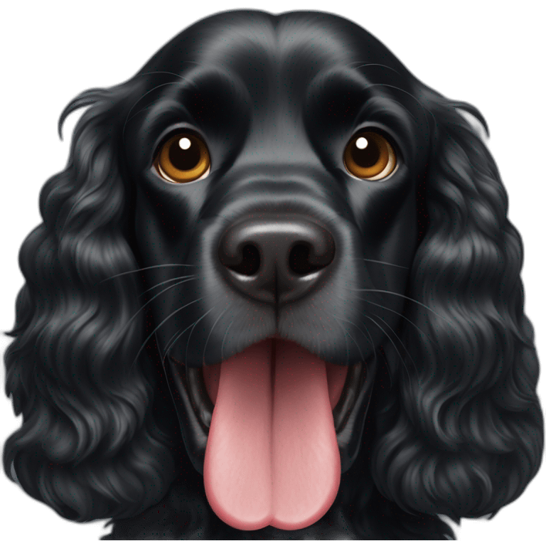 black-cocker-spaniel-tongue-out emoji