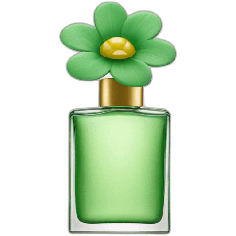 Parfume bottle green flower pink emoji