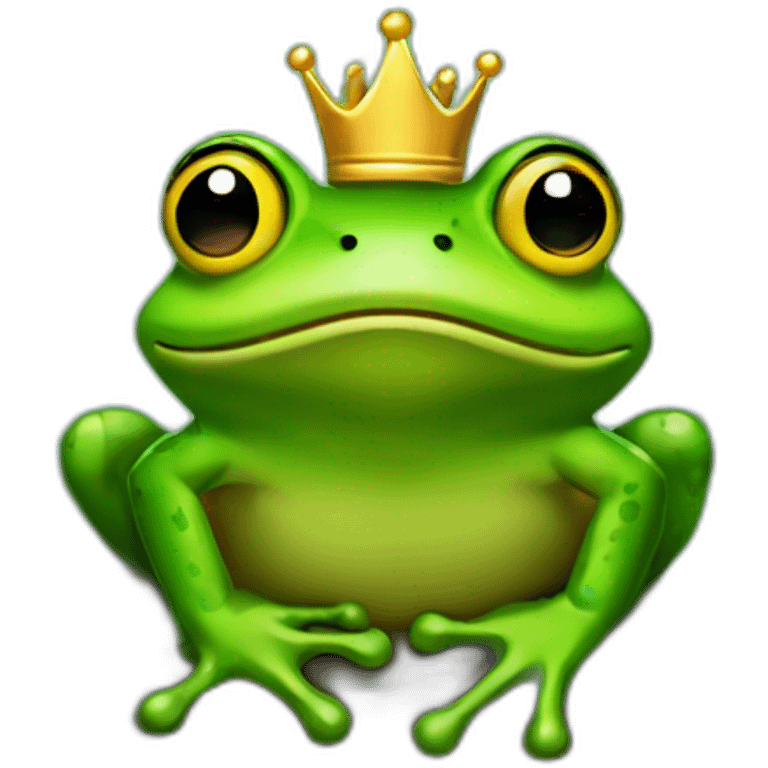 Queen frog in forest emoji